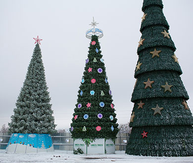 Каркасные ёлки в Мурманске